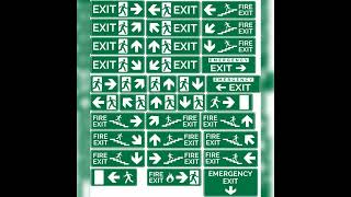 fire exit signs board