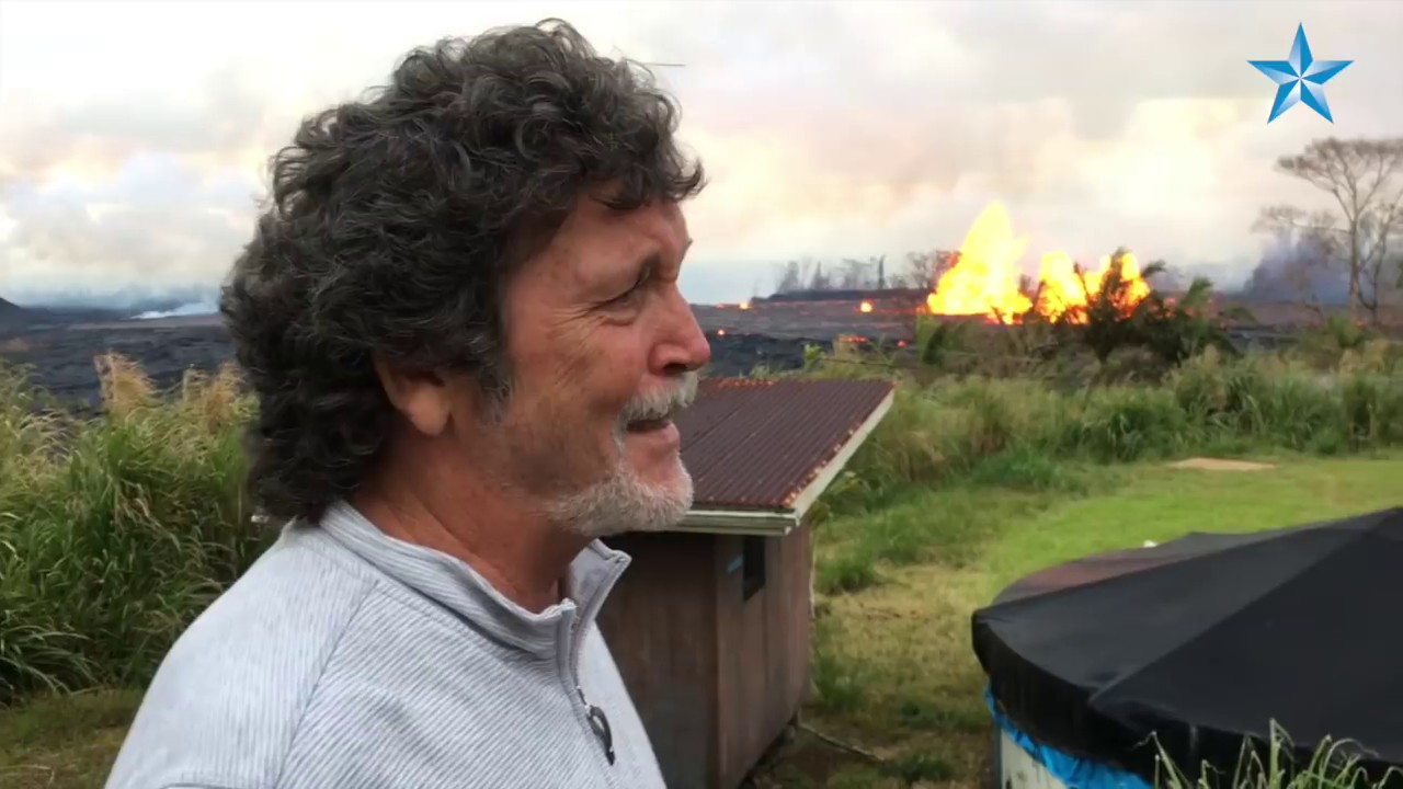 Leilani Estates resident has a lava lake just outside his front yard