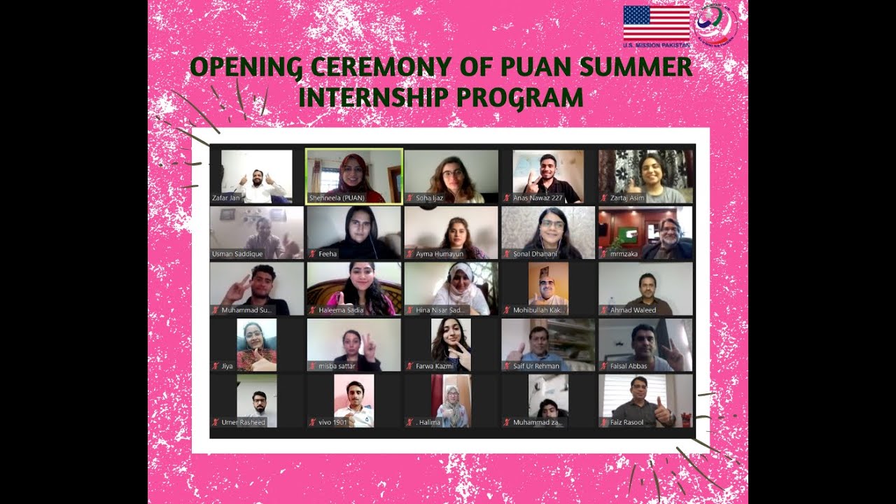 Opening Ceremony of PUAN Virtual Summer Internship Program-2021