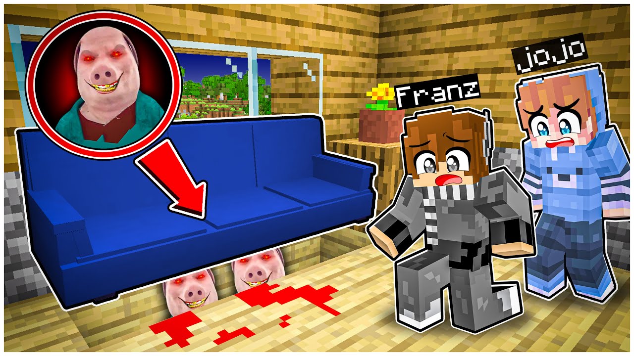 FRANZ & JOJO TAKUT ADA MARKAS MANUSIA BABI BAWAH SOFA di MINECRAFT