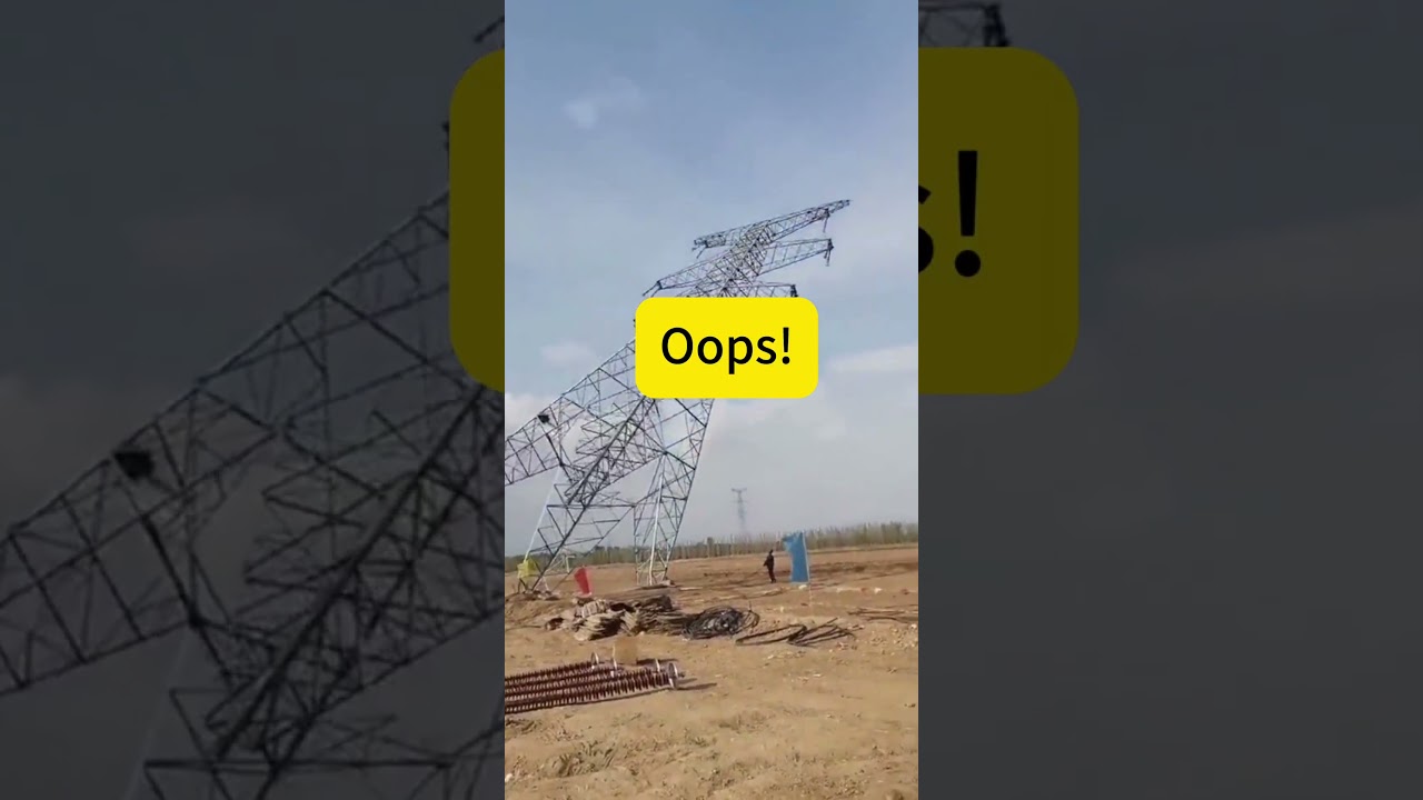 Power line Tower is falling down  