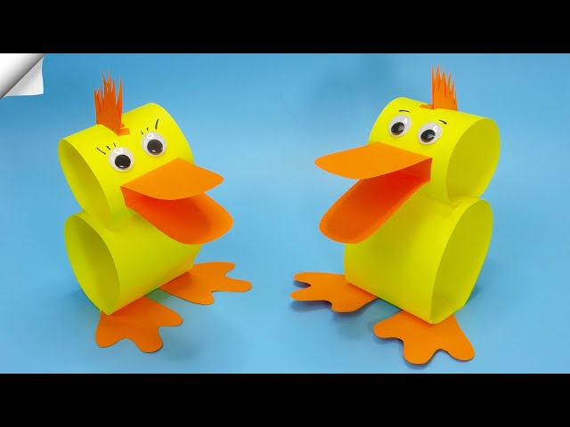 Moving paper toys | How to make a paper duck | Easy paper crafts class=