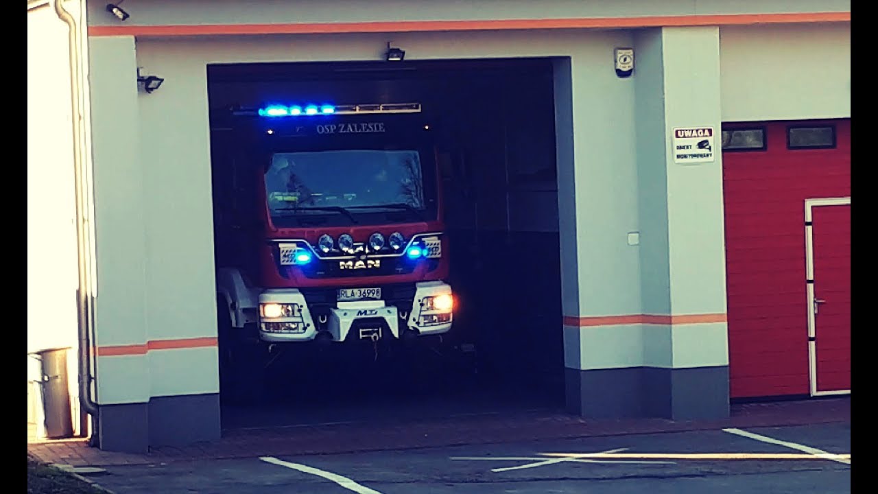 [NOWOŚĆ] Alarmowanie i wyjazd 498[R]28 MAN TGM 13.290 GBA z OSP Zalesie