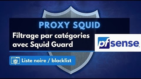 Configuration Proxy Squid sur pfSense : Sans authentification, avec RADIUS et blocage de sites web