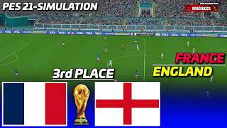 LIVE🔴FRANCE vs ENGLAND | FIFA World Cup 2026 | 3rd Place | PES 21 Pre-Recorded Simulation Gameplay