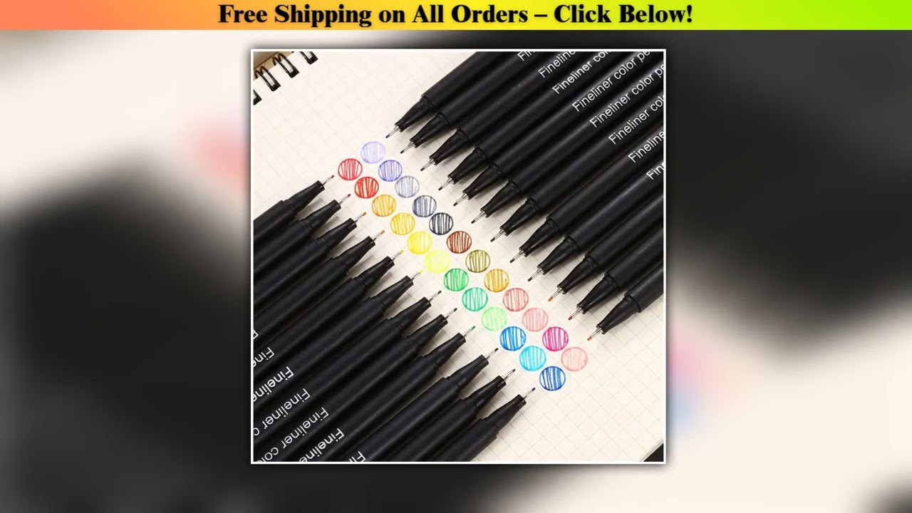 1224364860 Fineliner Color Pen Set Ink Colored 04mm Liner Brush Micron for Caligraphy Graffiti Art