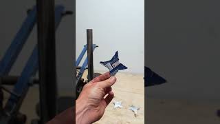 Making throwing stars out of metal cans