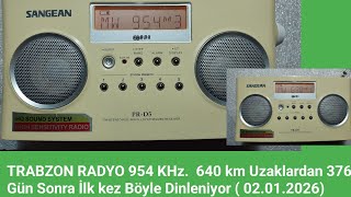 954 Khz. Trabzon Radyo Veri̇ci̇si̇ Mersi̇nde Böyle Di̇nleni̇yor... 376 Gün Sonra İlk Kez
