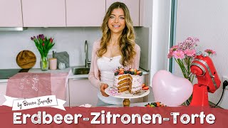 Erdbeer-Zitronen-Torte mit Brombeer-Marmelade  Lieblings-Rezept  Vegan 