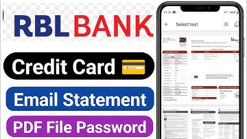 rbl bank credit card email statement pdf file password | Bajaj super credit card statement Password