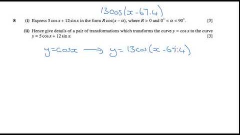 OCR Core 3 June 2006 q8ii - A2 Maths - Trigonometry