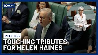 Emotional Scenes As Politicians Breakdown During Tributes To MP Helen Haines In Parliament | 10 News