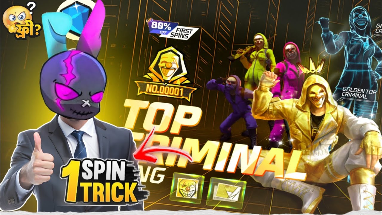 Golden💰Top Criminal Ring Event || Unlock Golden Criminal Bundle || FF New Event 
