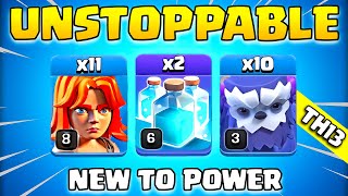 UNSTOPPABLE | Valkyrie + Yeti + Clone | Best Th13 Attack Strategy | Coc
