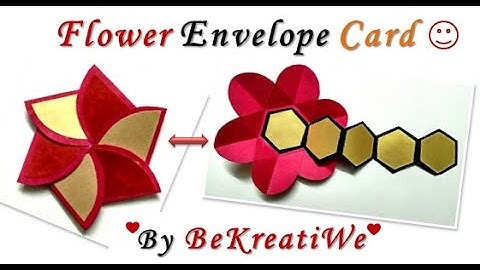Flower Envelope Card | DIY Tutorial for Explosion Box / Scrapbook | Handmade Gift - By BeKreatiWe :)