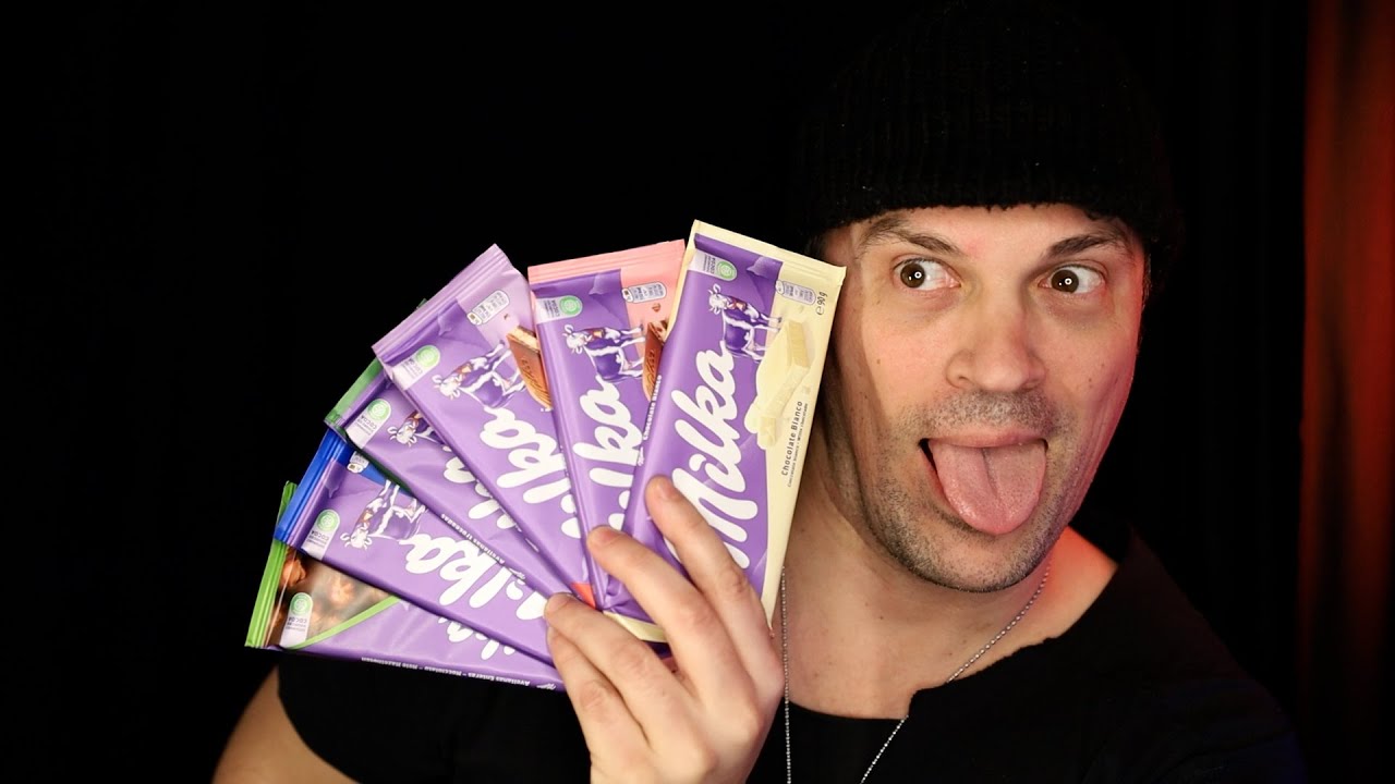 ASMR | Provando CHOCOLATE Milka 🍫 Asmr Português!