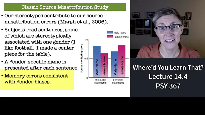 367 Lecture 14.4 Where Did You Learn That?