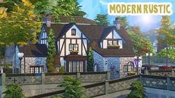 Modern Rustic || The Sims 4 Family Home: Speed Build