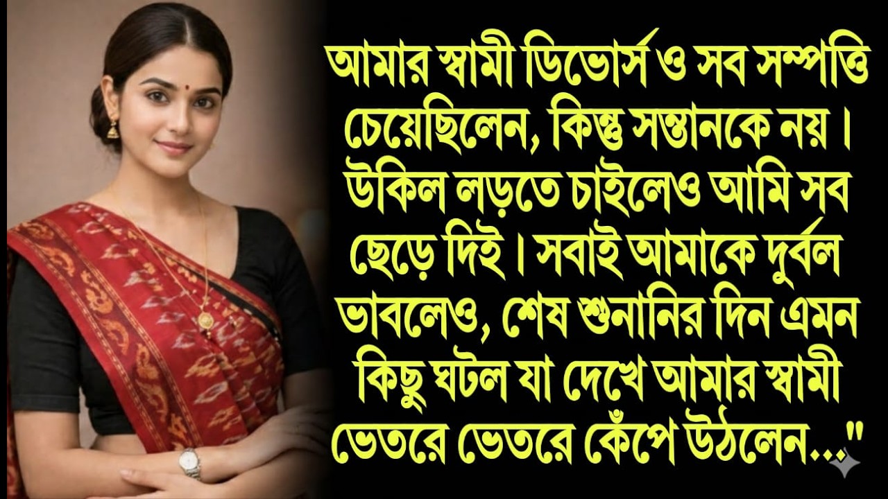 আমার স্বামী ডিভোর্স ও সব সম্পত্তি চেয়েছিলেন, কিন্তু সন্তানকে নয়। উকিল লড়তে চাইলেও আমি সব ছেড়ে দিই..