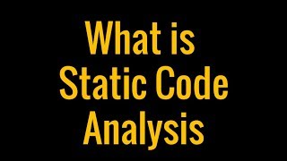 What is static code analysis? in just 1 minute
