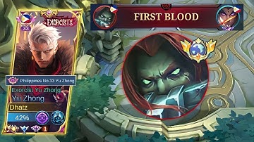 FINALLY A WORTHY TOP GLOBAL TERIZLA OPPONENT IN EXP LANE! | YU ZHONG TOP PH - MLBB