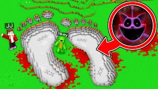 JJ and Mikey Found SCARY CATNAP.EXE FOOTPRINT in Minecraft Maizen!