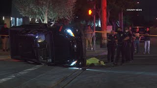 Street Takeover Ends With Arrests After Crash Kills One, Injures Another | Costa Mesa, CA Resimi
