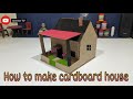 (DIY) How to make small cardboard house/cardboard crafts