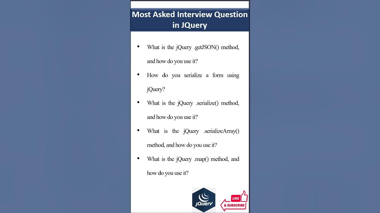 Jquery interview questions jquery jqueryinterviewquestion youtube