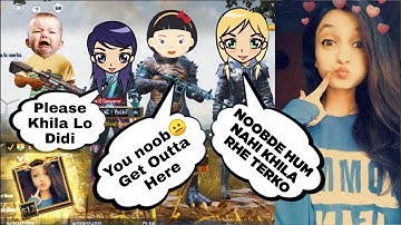 😍 Random Conqueror Girl Call me Noob and I challenge for Tdm Room 1vs3 | | PART5