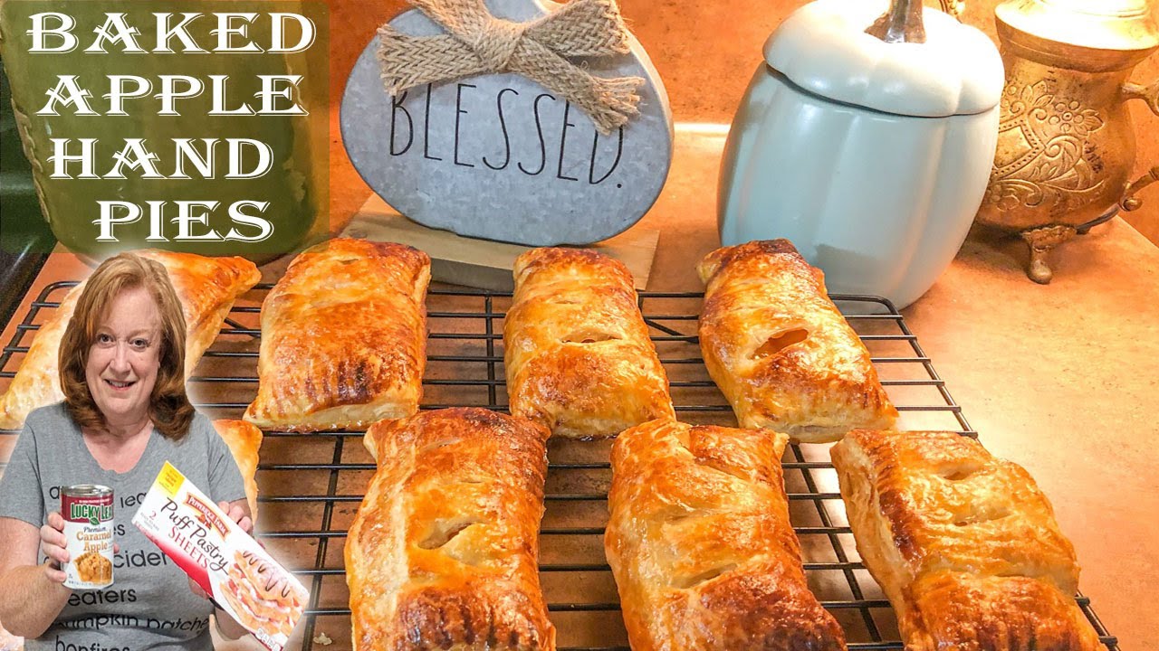 BAKED APPLE HAND PIES RECIPE 4 Ingredient Easy Apple Dessert It's