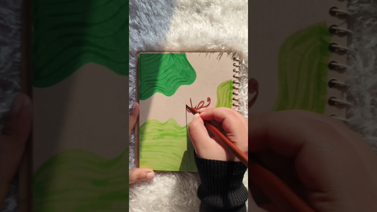 خط ديواني✍️ Boho painting with Arabic calligraphy🎨✍️ #arabiccalligraphy #shorts #art