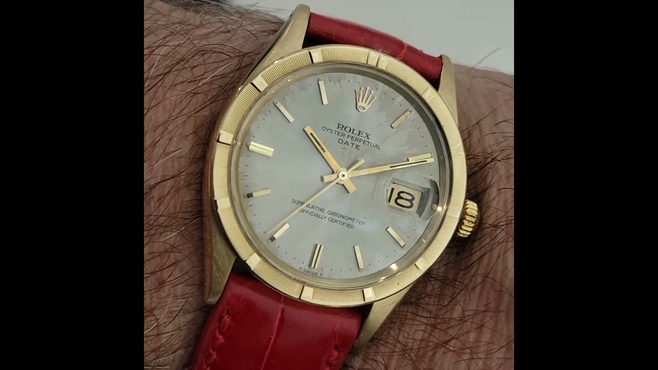 GOLD! Rolex Oyster Perpetual Date Ref 1501 18k Solid Gold Mens Automatic 1960s RA565 