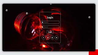 How to create a transparent draggable login form with draggable bubble animation using HTML and CSS. Information