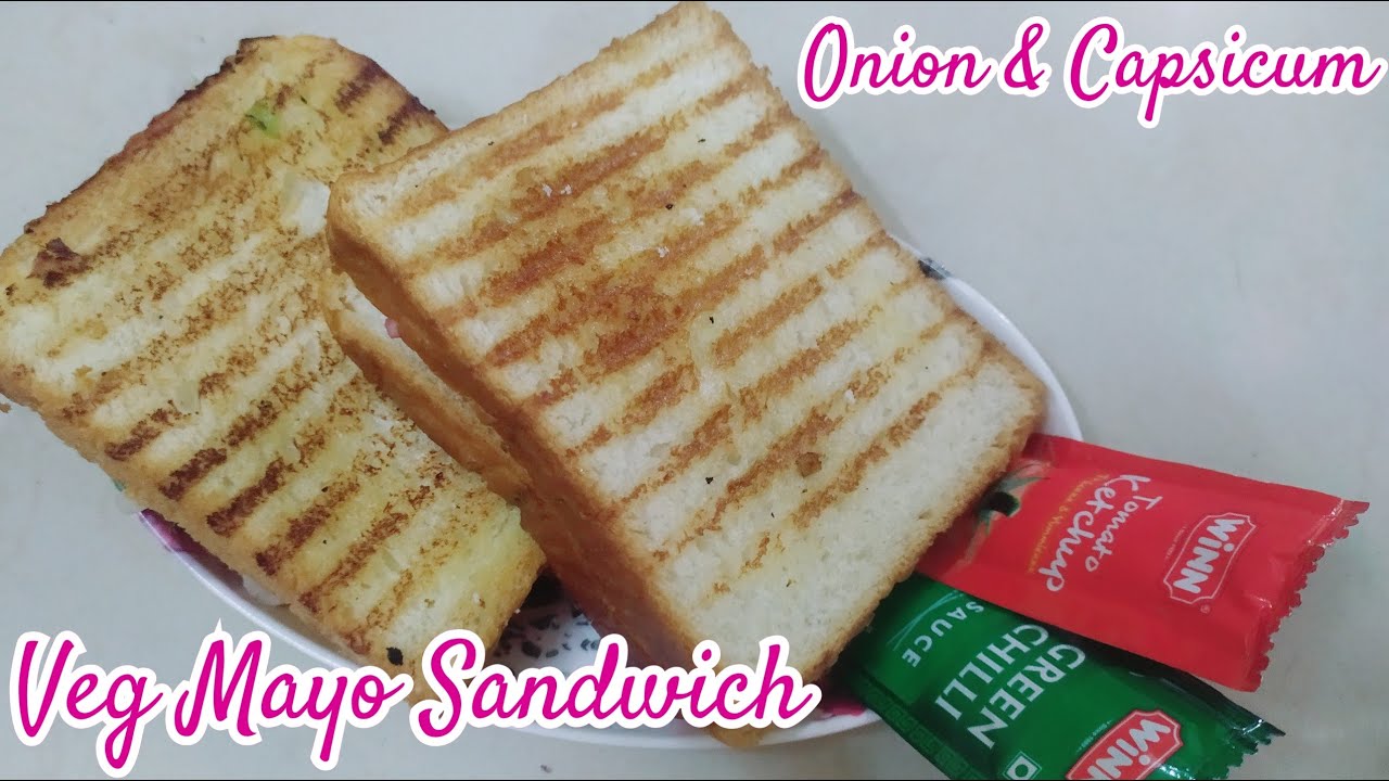 How to Make Sandwich Recipe Tamil Veg mayonnaise sandwich Easy