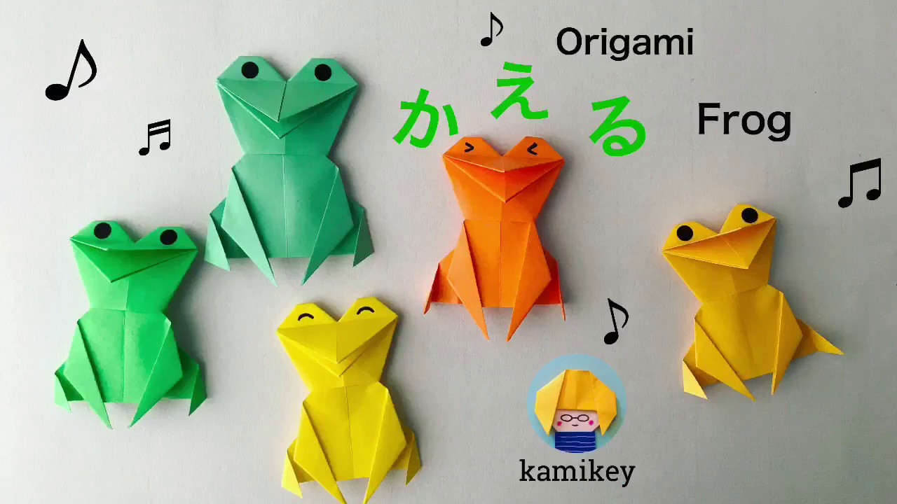 折り紙 かえる Origami Frog カミキィ Kamikey Youtube