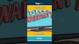 warranty garantia learn English vamos aprender ingles vocabulary builder