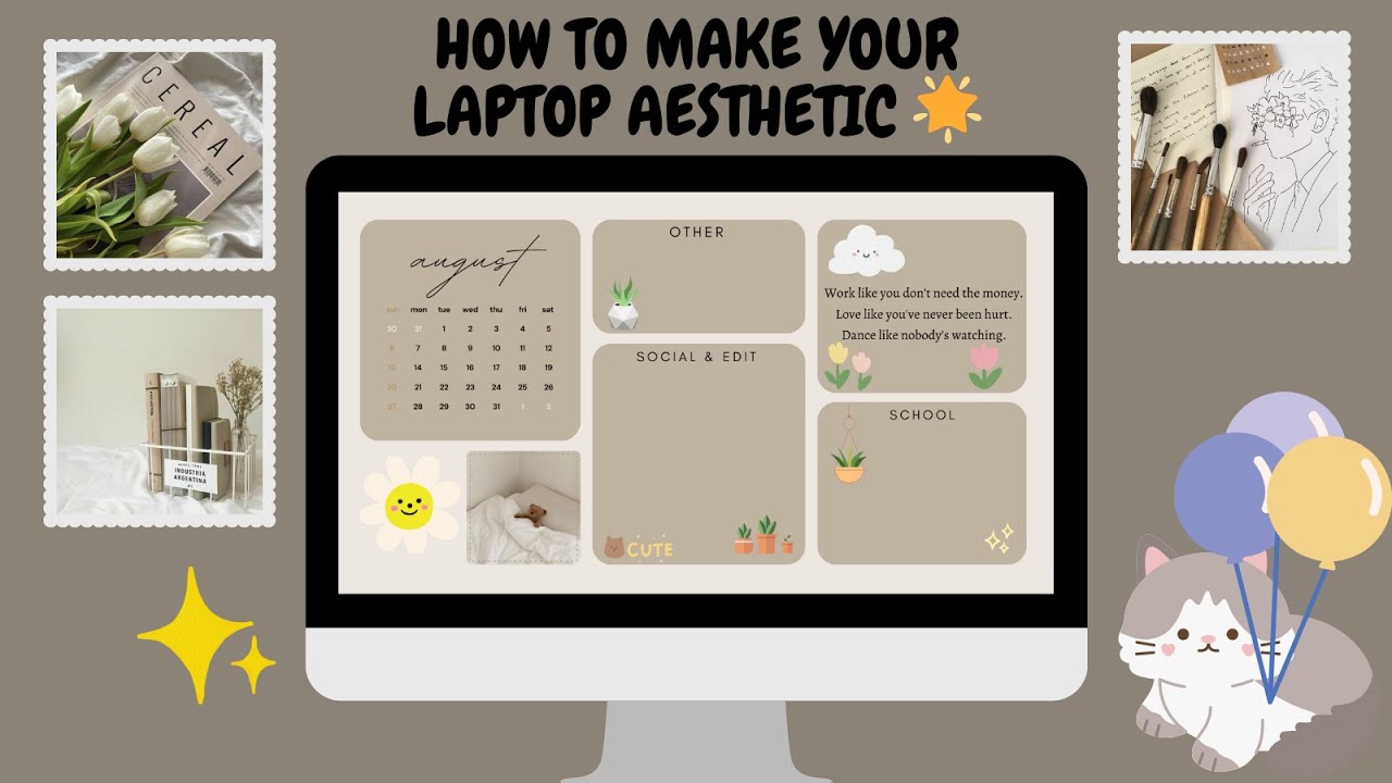 HOW TO MAKE YOUR LAPTOP AESTHETIC 🌟 (Customize Windows 10 laptop) 
