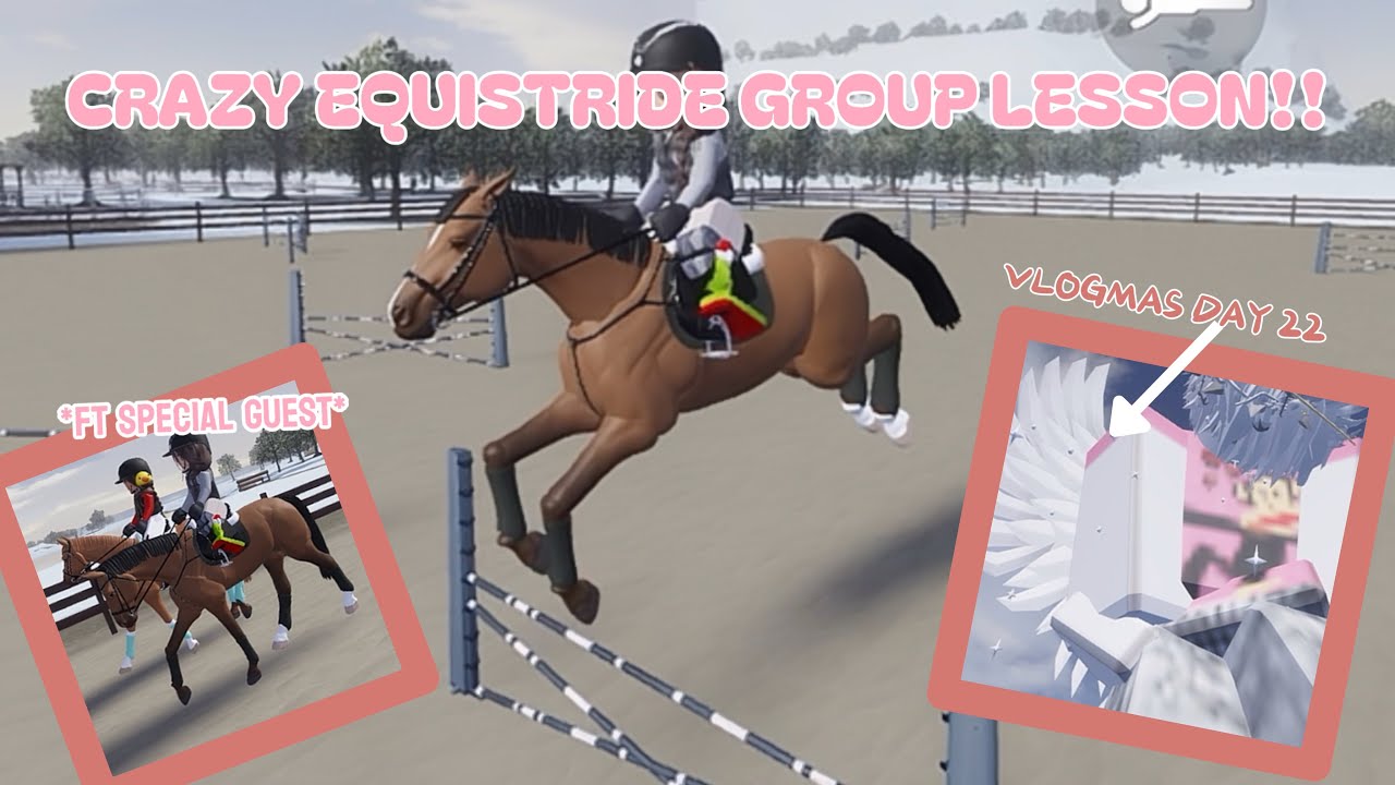 💗⛸️CRAZY EQUISTRIDE GROUP LESSON!! // ft special guest😝 // *Vlogmas Day 22*⛸️💗
