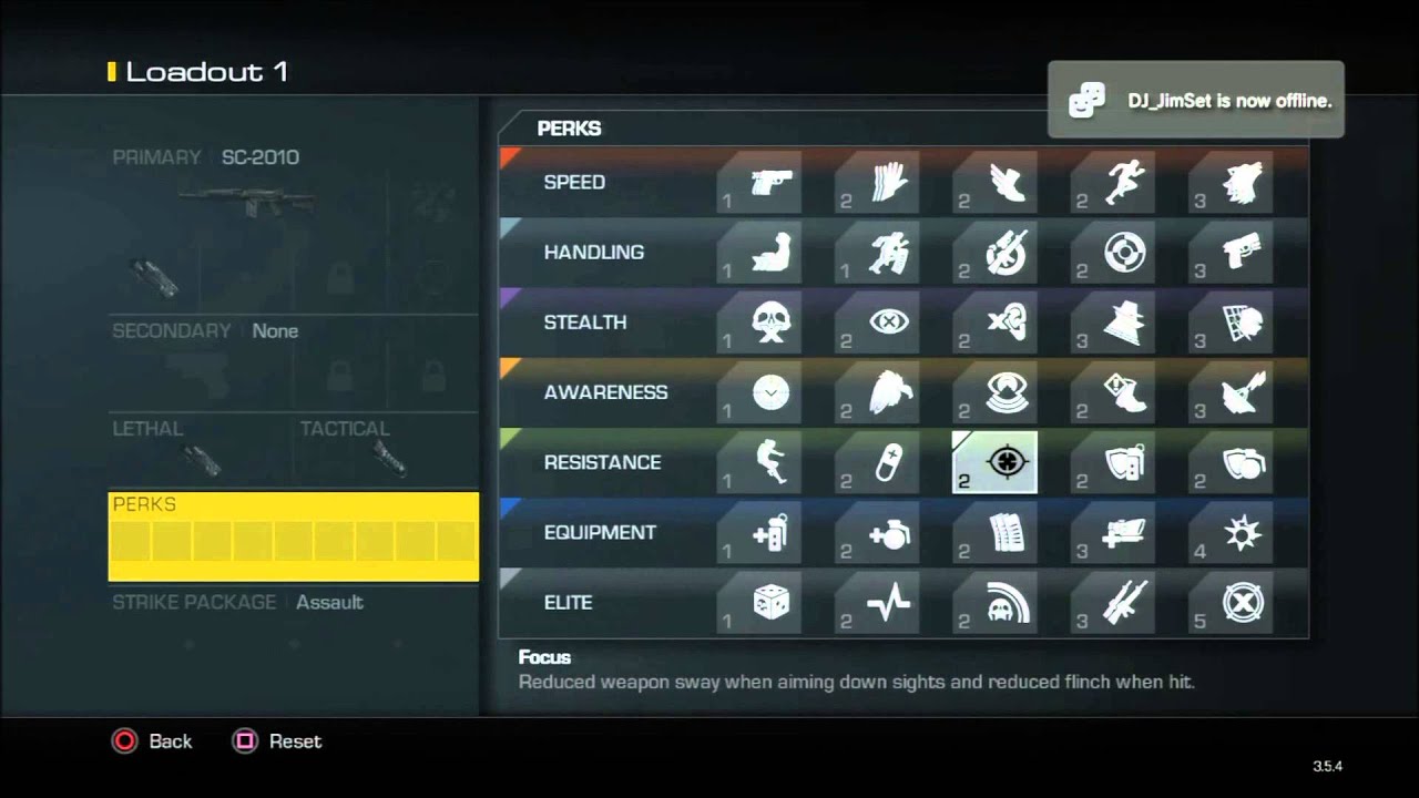 Call of Duty Ghosts - Discussing Perks - Most Used / Least Used