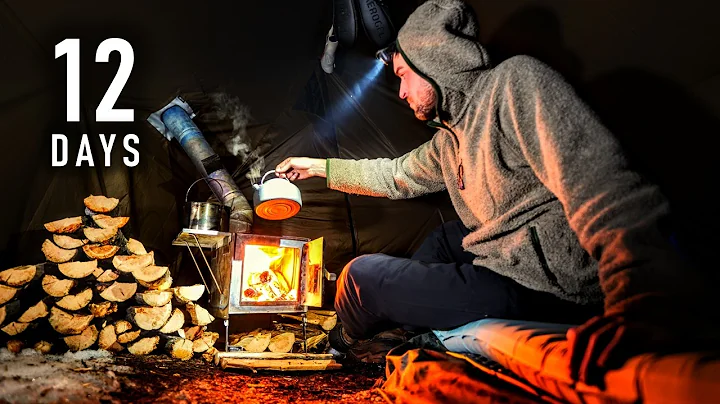 -26° Solo Winter Camping 12 Days | Snowstorm in the Quetico Wilderness