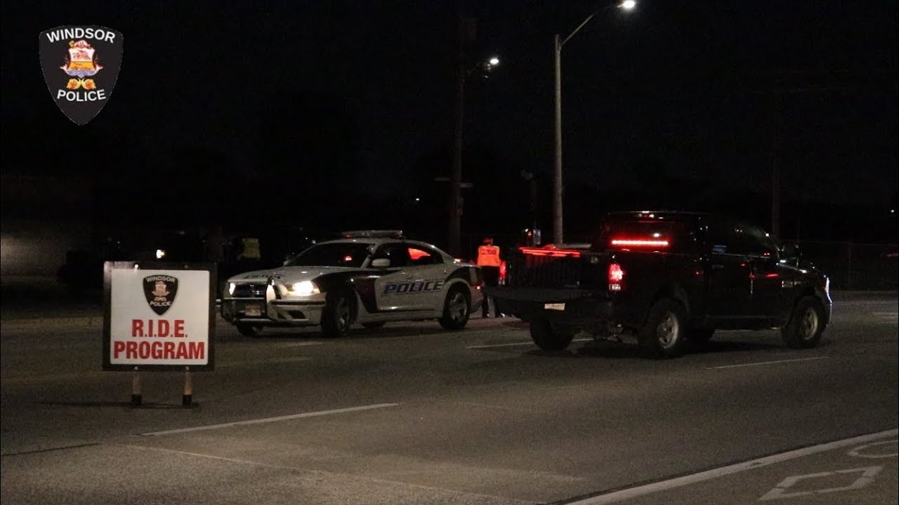 Windsor Police R.I.D.E Program On Wyndotte St East