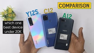 Vivo Y12s vs Realme C12 vs Oppo A12 Comparison & Speed Test | Which One Best Device Under 20,000
