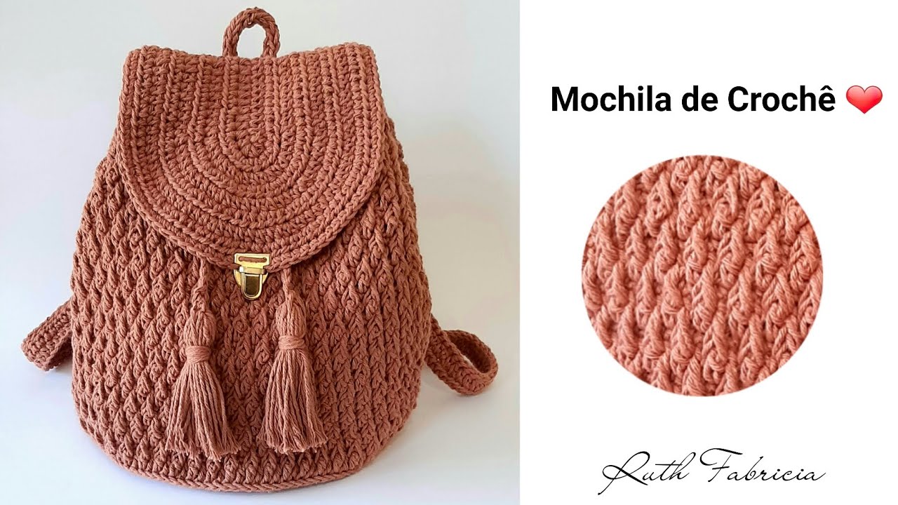 Mochila de Crochê Passo a Passo - Ruth Fabricia