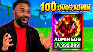 GASTEI R$999.765.331 ROBUX ABRINDO 100 OVOS ADMIN NO ROUBE UM OVO do ROBLOX