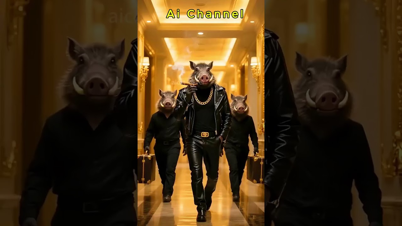 Cat vs. Pig Funny Fighting 