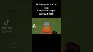 Mobile game ads be like in Minecraft #shorts