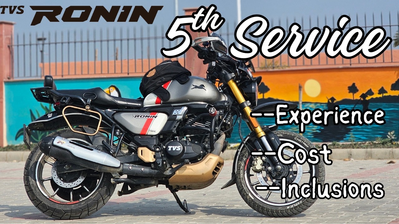 TVS Ronin 225 | 5th service | Cost and Experience | NotSoPro | New TVS Service center | Puneet TVS