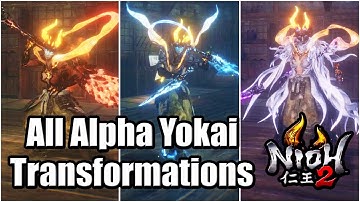 NIOH 2 Alpha - All Yokai Transformations So Far (Yokai Shifts Showcase)