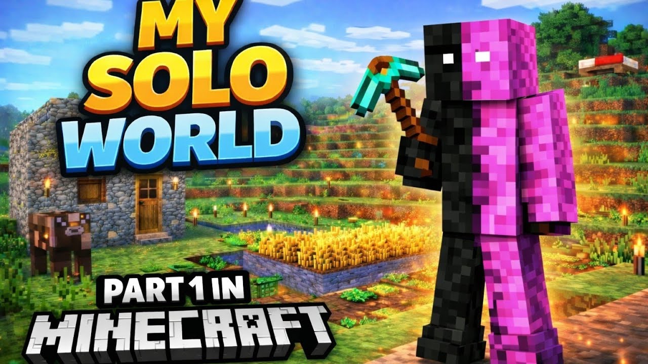Solo world part 1in mincraft bedwar (edited)(voice overed)😂 and it's interesting 🤔